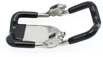 Kiotos Stahl Jaw Lock mit elastischer Beschichtung Schwarz Silber