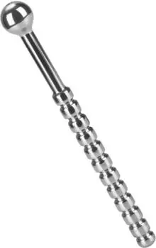 Rimba Ribbed Urethral Plug Hollow 14 cm
