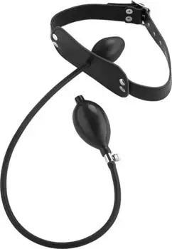 Rimba Knebel mit Silikonball breit schwarz