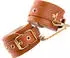 Dreamtoys Blaze Elite Ankle Cuffs Cognac Vegan Leather