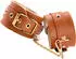 Dreamtoys Dream Toys Elite Hand Cuffs Cognac Vegan Leather