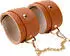 Dreamtoys Dream Toys Elite Hand Cuffs Cognac Vegan Leather