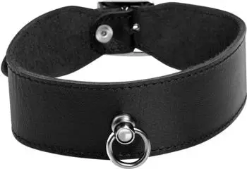 Rimba Halsband verziert mit Ring Schwarz M-L
