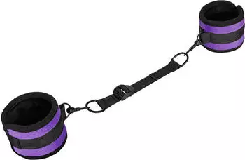 Rimba Soft Bondage Fußfesseln mit Spreizband Lila Schwarz