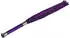 Rimba Suede Flogger mit Griff aus Glas Lila Silber 58 cm