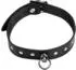 Rimba Schlichtes Halsband verziert mit Nieten Schwarz M-L