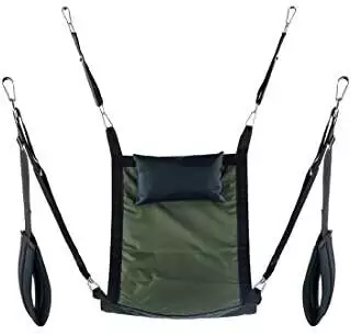 Mr. Sling Rectangular Canvas Sling 4 Punkt Sexschaukel Gr&uuml;n