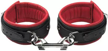 XX-DREAMSTOYS Leather Foot Restraints red&black