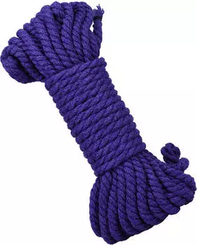 Doc Johnson Bind and Tie 6 mm Hemp Bondage Rope 30 ft - Violet