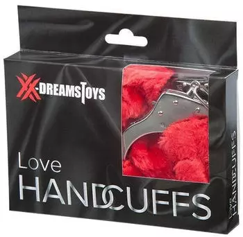 XX-DREAMSTOYS Liebes Handschellen mit Plüsch rot