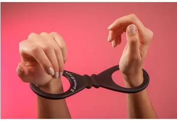 XX-DREAMSTOYS Silikon Handfessel schwarz
