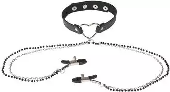 Sportsheets Sm Amor Collar With Nipple Jewelry