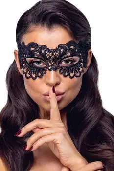 Cottelli Collection Collection bestickte Augenmaske Schwarz