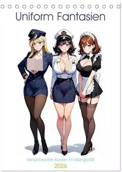 Calvendo Uniform Fantasien (Tischkalender 2026 DIN A5 hoch), Monatskalender