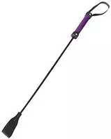 Erotic Fashion ra7949 Reitpeitsche 70 cm, violett-schwarz Leder Gerte, 1er-Pack...