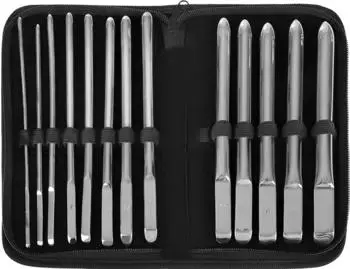 Rimba Edelstahl Dilatoren-Set mit Etui 15-teilig