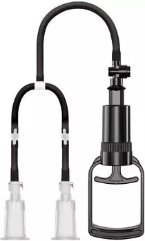 She.E.O. Vakuumpumpe für Brustwarzenstimulation Schwarz M-L Ø 4 cm