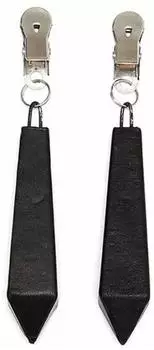 Rimba Nippelklemmen mit Gewicht Schwarz Silber 2 x 150 g