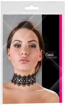 Cottelli Collection Stickereihalsband mit Strass