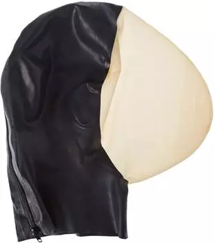 Late X Vakuum-Kopfmaske aus Latex mit Reißverschluss, schwarz (29201231001)