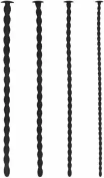 Ouch! Silikon-Spiralschrauben-Plug-Set Advanced, Urethral Sounding, schwarz