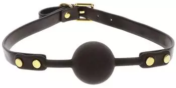 Taboom Vogue Ball Gag, Silikon-Ball, verstellbares Lederband, schwarz