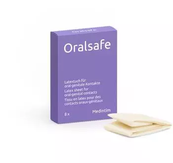 Kessel medintim Oralsafe Leckt&uuml;cher aus Latex, neutral (8er-Pack)