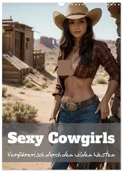 Calvendo Sexy Cowgirls (Wandkalender 2027 DIN A3 hoch), Monatskalender | Ally Bee | DIN A3