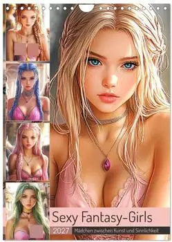Calvendo Sexy Fantasy-Girls. M&auml;dchen zwischen Kunst und Sinnlichkeit (Wandkalender 2027 DIN A4 hoch), Monatskalender | Rose Hurley | DIN A4