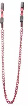 Ouch! Verstellbare Nippelklemmen, rot, Edelstahl/Aluminium (OU077RED)