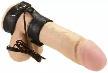Rimba Electro leather penis strap