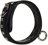 ZADO Halsfessel aus Leder mit O-Ring