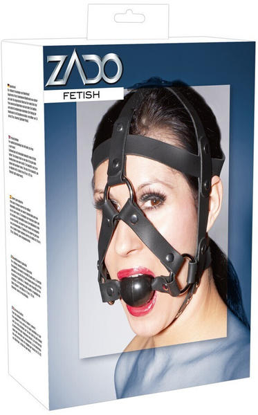 Zado Leather Head Harness with Gag (One size)