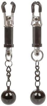 CalExotics Weighted Twist Nipple Clamps Silver