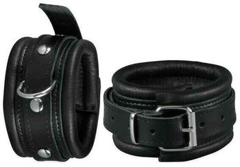 Kiotos Leather Anklecuffs Black 5 cm