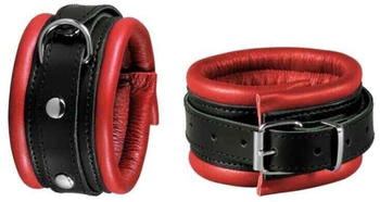 Kiotos Leather Anklecuffs Red 5 cm