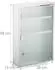 Relaxdays Medizinschrank Edelstahl 3 Fächer