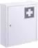 Relaxdays Medizinschrank mit Schloss, 3 Fächer, 36x31,5x10cm, weiß/grau (10051677_111)