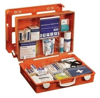 Holthaus Sanitätskoffer Sport 40 x 30 x 15 cm gefüllt orange