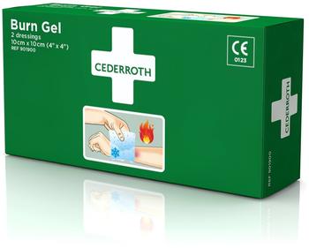 Orkla Care AB (Cederroth) Cederroth Burn Gel Dressing Verband, Gelkompressen bei Brandwunden, 10 x 10 cm, 1 Packung = 2 Stück