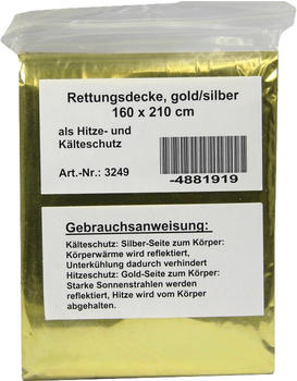 CareLiv Rettungsdecke Gold/silber 160 x 210 cm