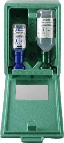 Plum Safety Augenspülstation mit 2 Flaschen NACL + pH-neutral