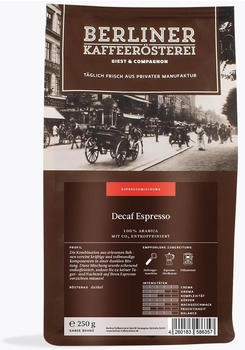 Berliner Kaffeerösterei Espresso Decaf Bohnen (250g)