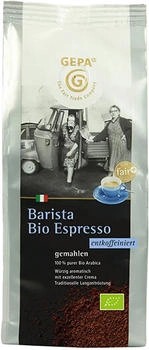 Gepa Barista Bio Espresso entkoffeiniert gemahlen 250g