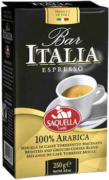 Saquella Espresso Bar Italia 100% Arabica 250g gemahlen