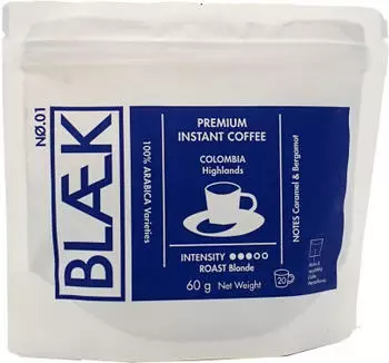 Blaek BLÆK Organic Instant Coffee No. 3 Dark Roast Bio 60g