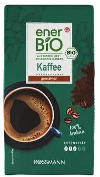 enerBio Bio-Kaffee, gemahlen, Arabicabohnen kräftig, 500,0 g St.