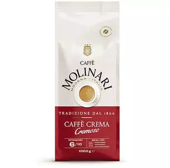 Caff&egrave; Molinari Crema Cremoso ganze Bohne 1kg