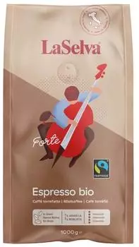 LaSelva Forte Espresso Fairtrade Bio ganze Bohne 1kg