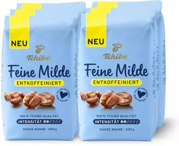 Tchibo Feine Milde entkoffeiniert ganze Bohne 6x500g